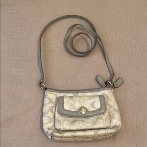 COACH Stylish Gray and Cream Women's Bag